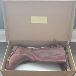 Sofft Sharnell II Brown Leather Lace-Up Knee Boot